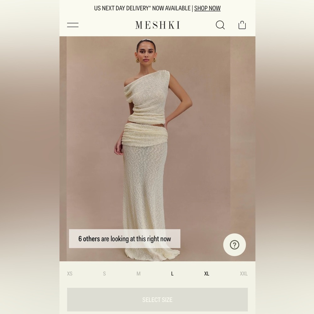 Meshki Ivory Knit Set TOP